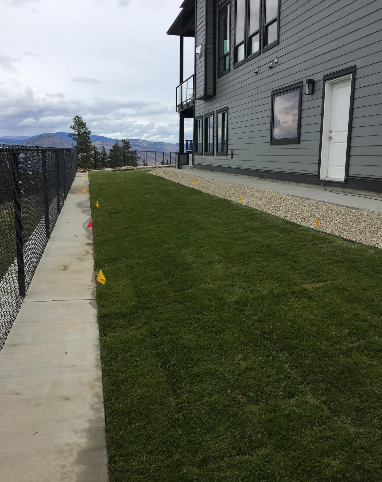Fresh sod and mountain view in Kamloops